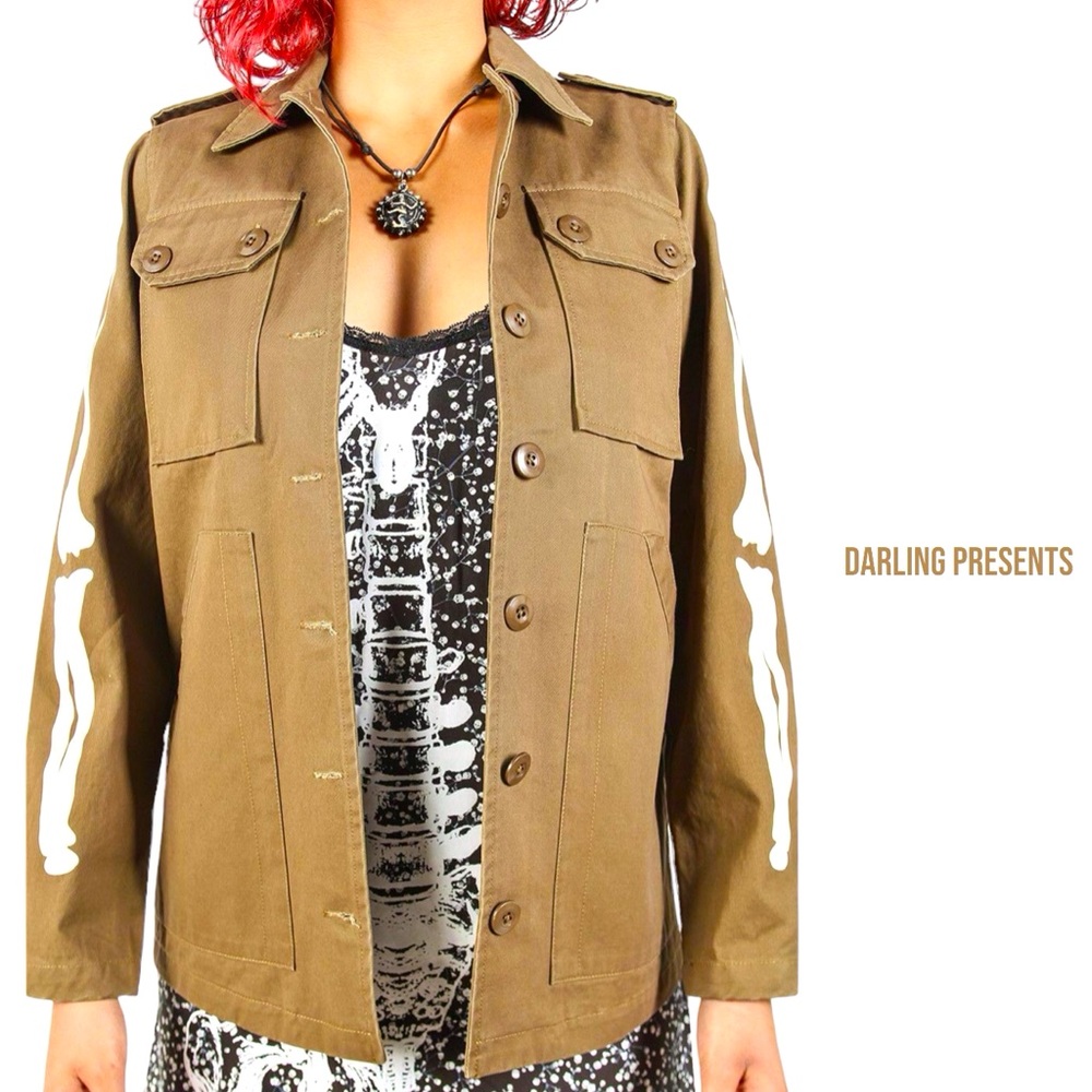 Iron Fist Bone In Military Jacket Women Color Olive Size S - Picture 2 of 7